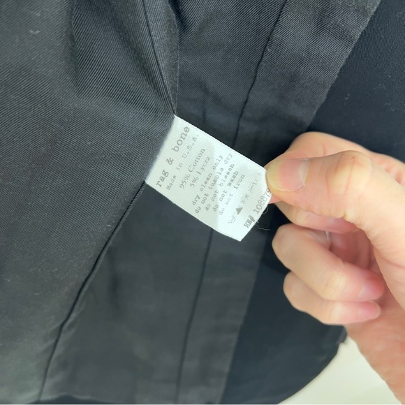 Rag & Bone Full Zip Mock Neck Utility Jacket Black Size 0​​ - Picture 10 of 16